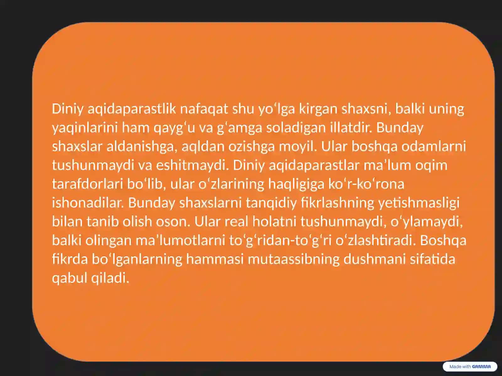 Diniy Fanatizm, Ekstremizm, Fundamentalizm va Terrorizmning Tarixi va Hozirgi Davrda Xavfsizlikga Tahdidi 3