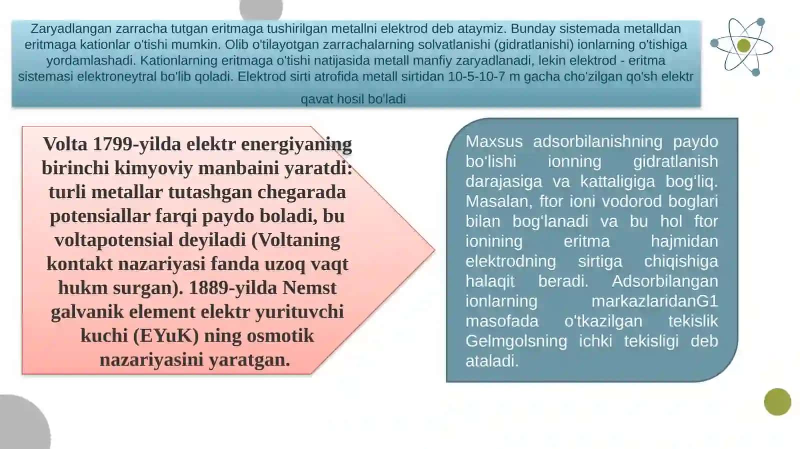 Galvanik elementlar termodinamikasi 3