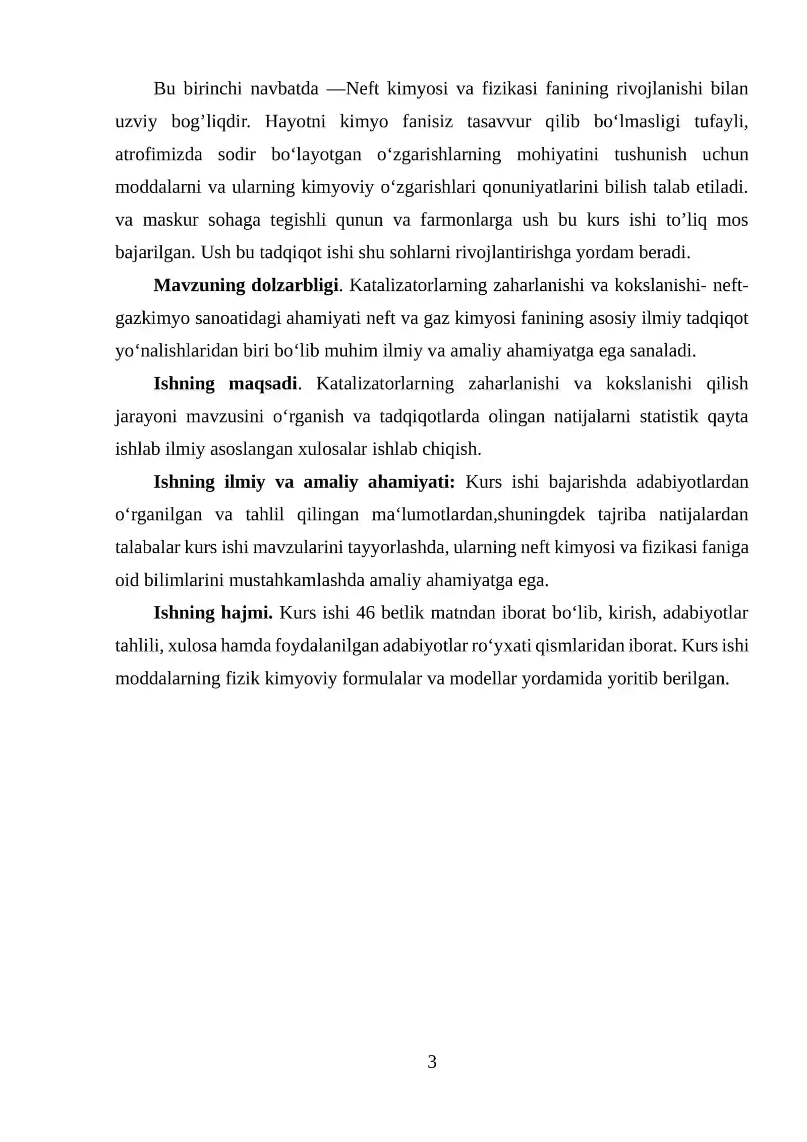 Katalizatorlarning zaharlanishi va kokslanishi qilish jarayoni 3
