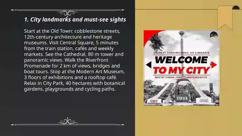 Plan: City landmarks and must-see sights 3