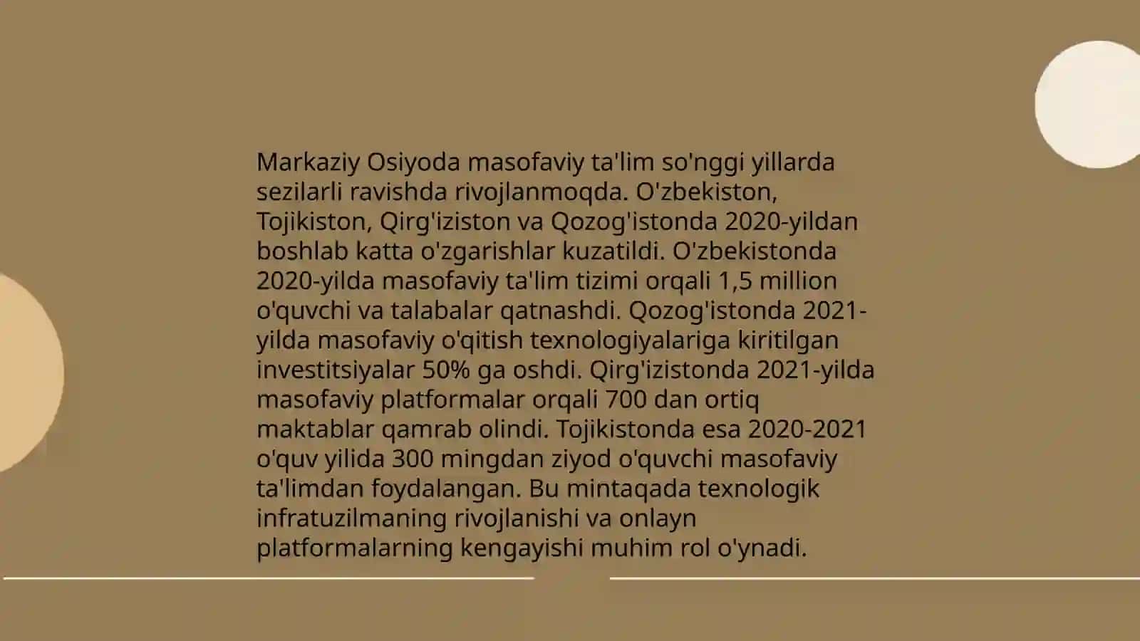 Masofaviy ta'limning joriy holati 3