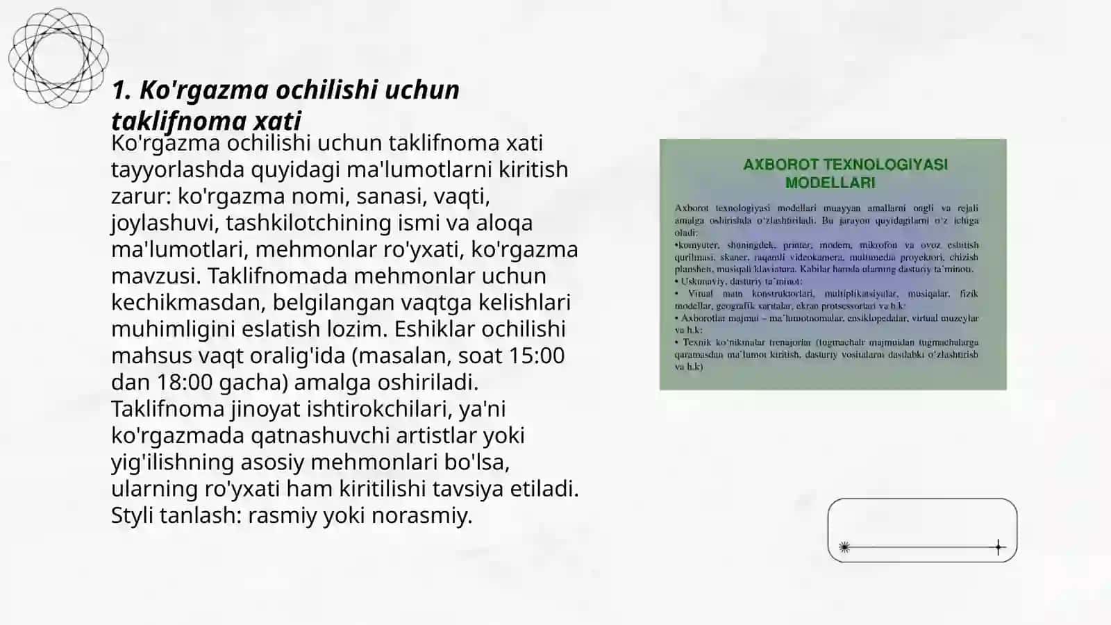 Da'vo xatlari va axborot xatlari va ulardan namunalar 3