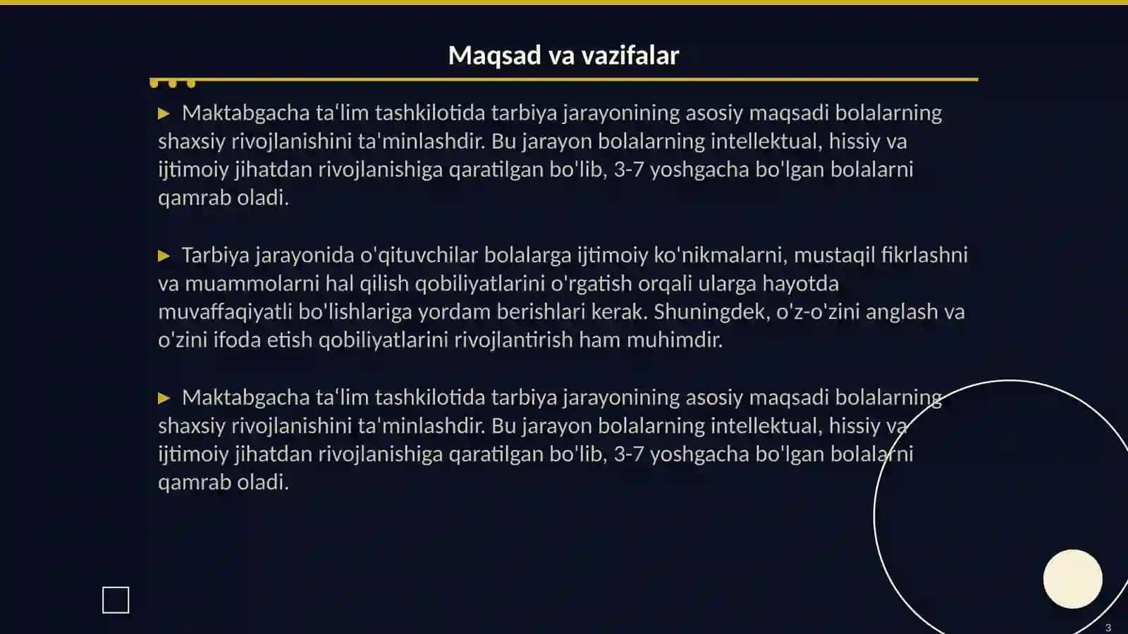 Maktabgacha ta‘lim tashkilotida tarbiya jarayonini tashkil etish 3
