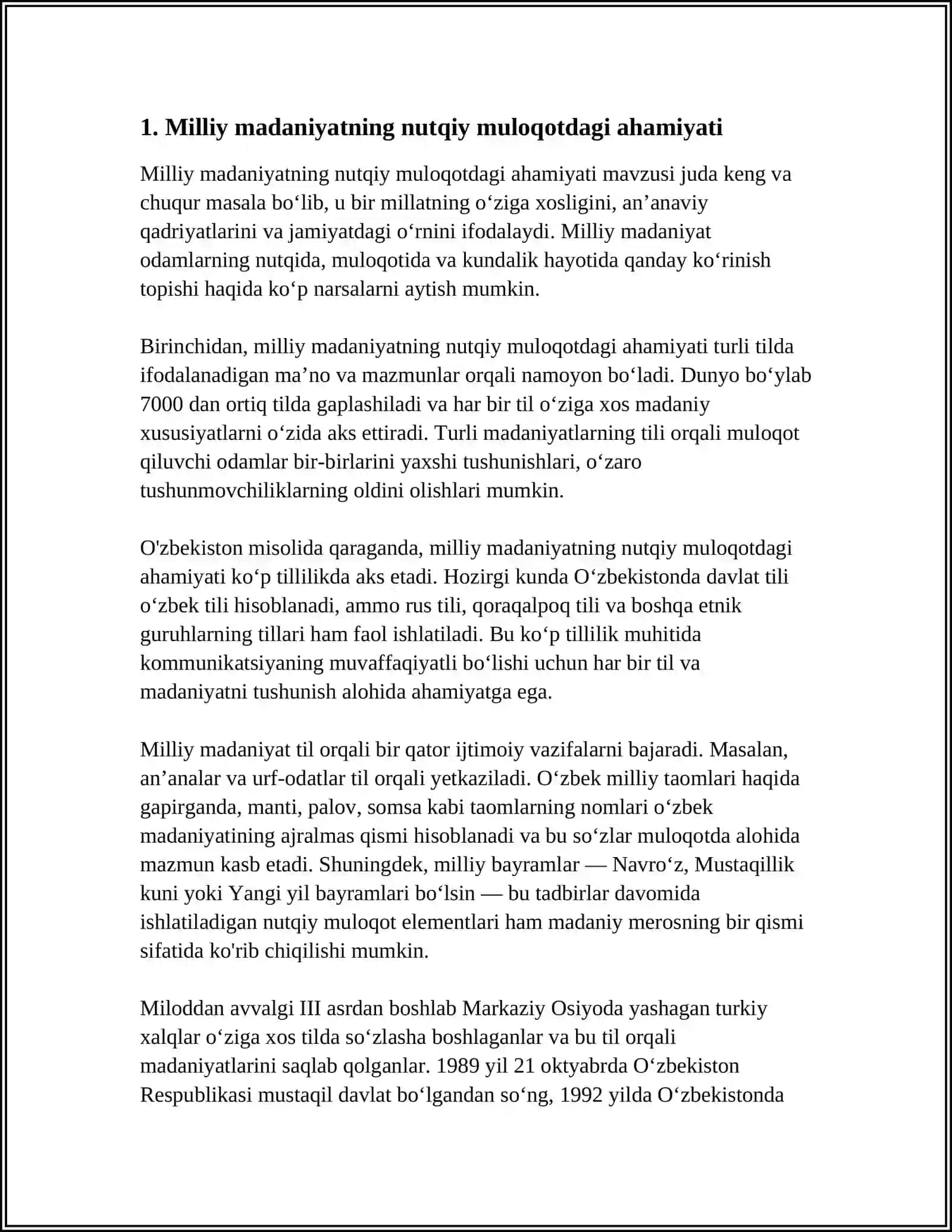 NUTQIY MULOQOTDA MILLIY MADANIYATNING AKS ETISHI 3