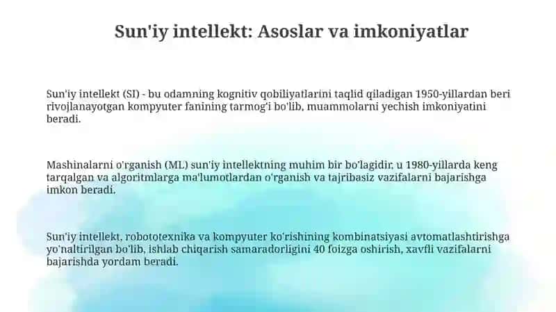 Sun'iy intellekt: Asoslar va imkoniyatlar 3