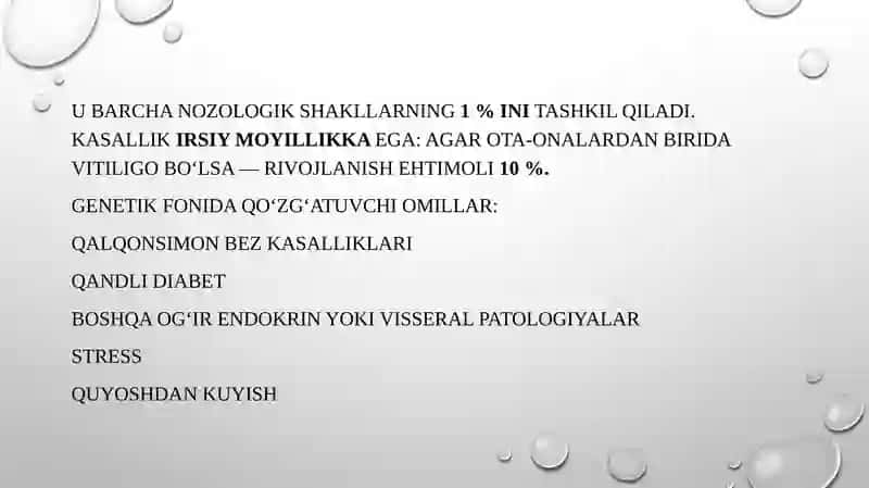 vitiligo kasalligi va davolashning Zamonaviy usullari 3
