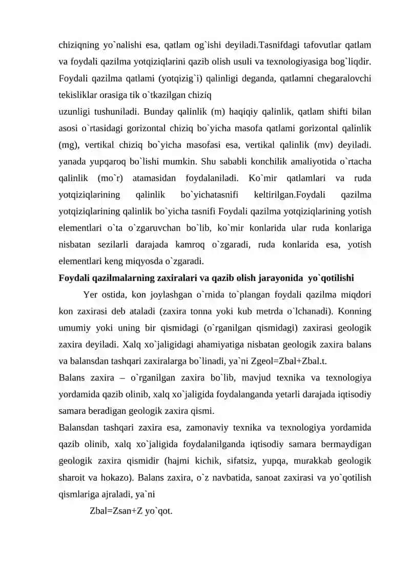 Foydali qazilma konlarining shakllari va yotish elementlari 3