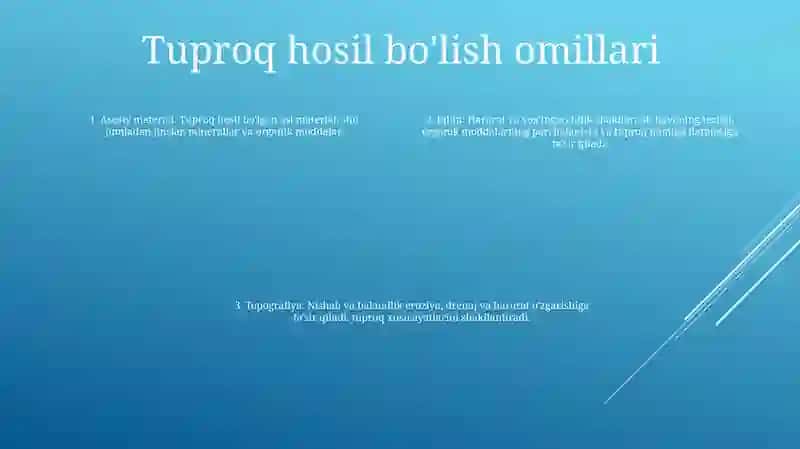 Tuproq Hosil BoʻLishda Iqlimning OʻRni 3