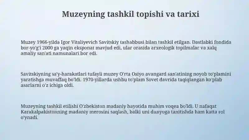 Qoraqolpog'iston Davlat san'at muzeyi 3
