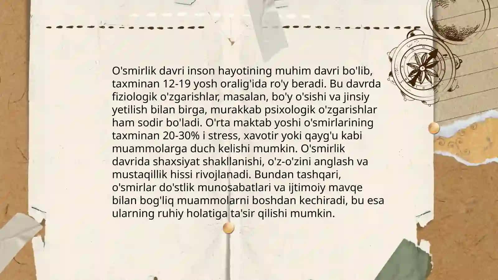 O'smirlik davridagi psixik rivojlanishning umumiy tavsifi 3