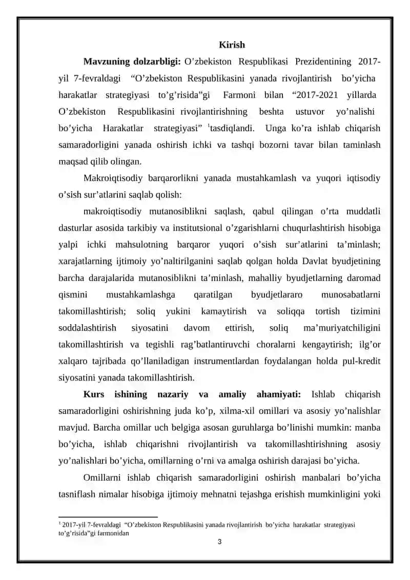 Ishlab chiqarish omillari, ularning o’zaro ta’siri va rivojlanishi 3