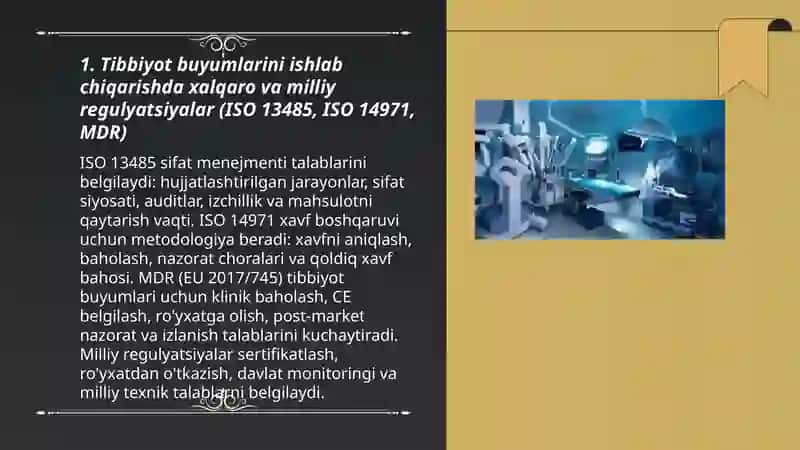 Tibbiyot buyumlarini ishlab chiqarish 3
