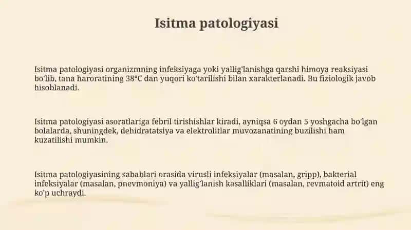 Isitmapatologiyasi.Isitmaningbolalargaxosxususiyatlari 3