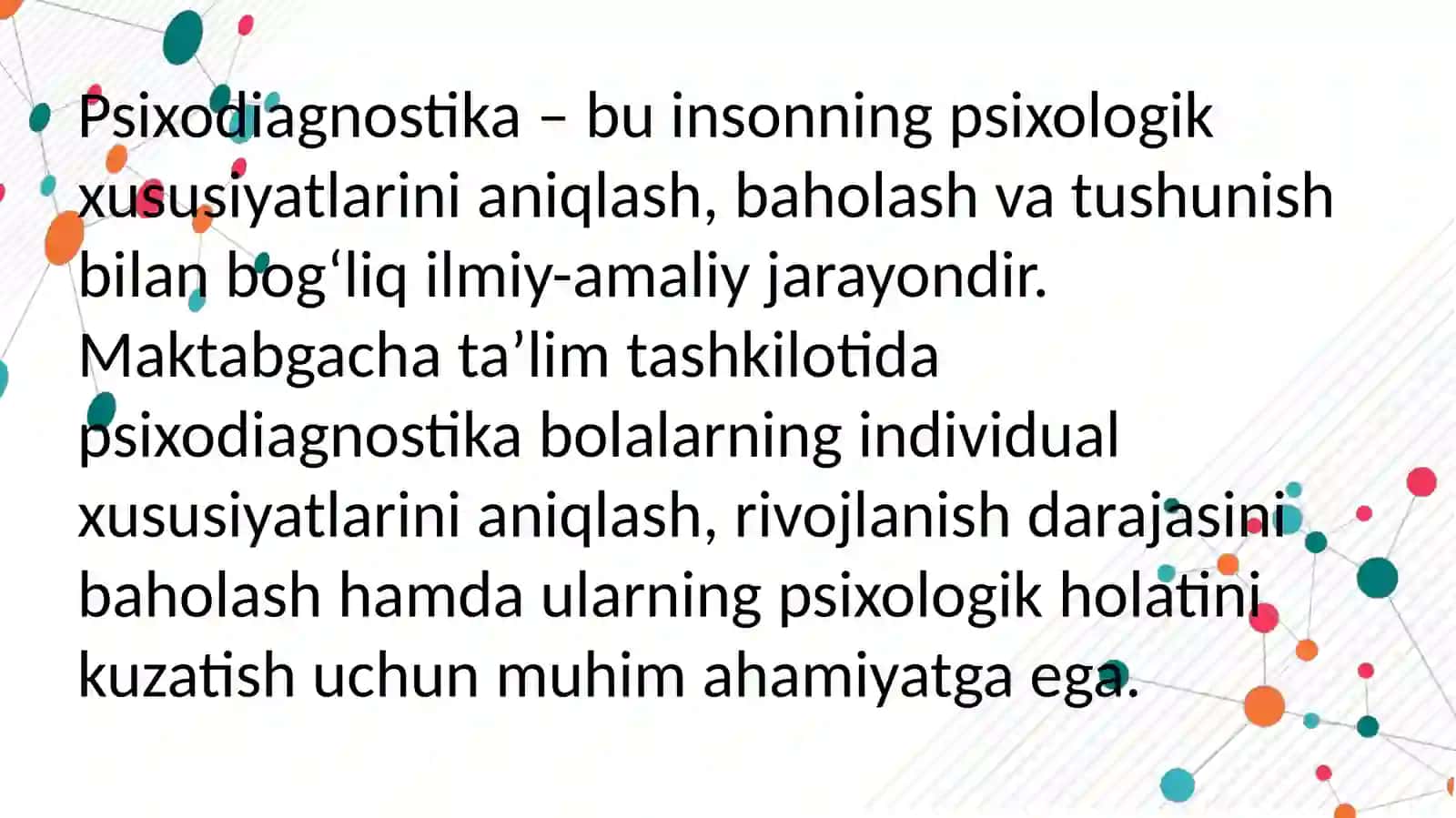 K.Gayde va V.P. Zaxarov boʻyicha psixodiagnostika metodlar klassifikatsiyasi 3
