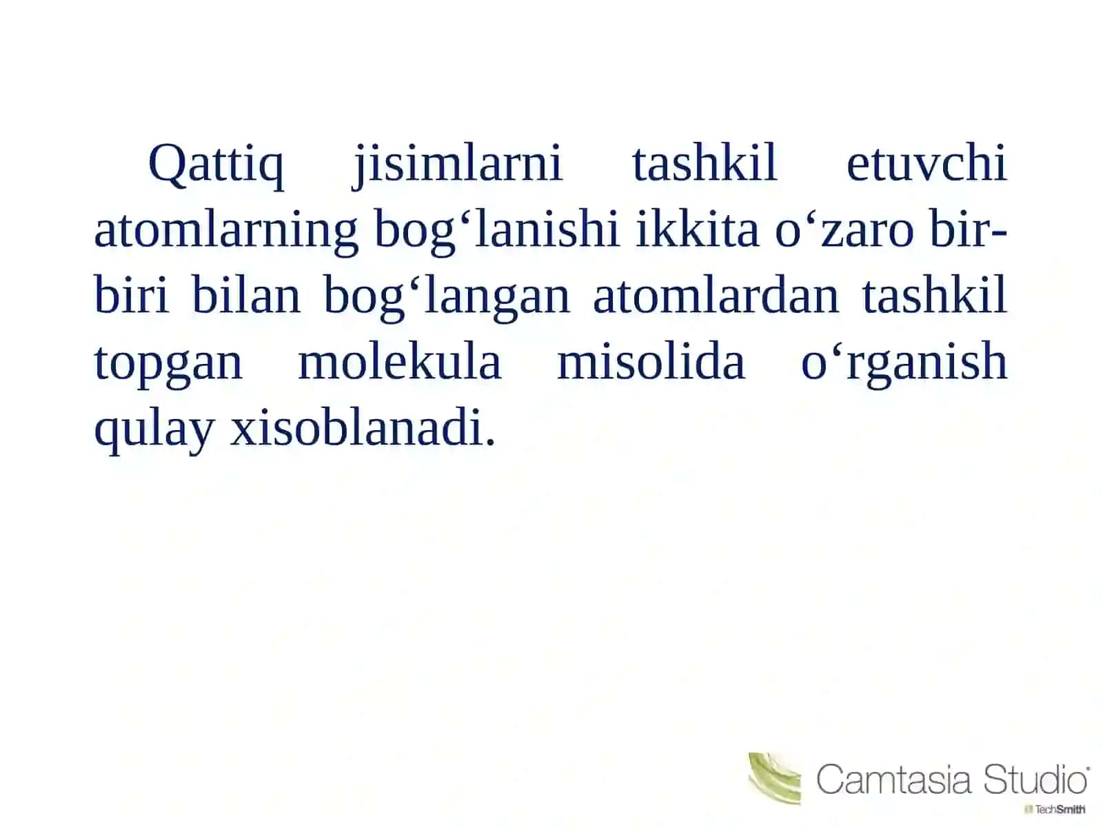 Atomlararo bog‘lanish energiyasi 3