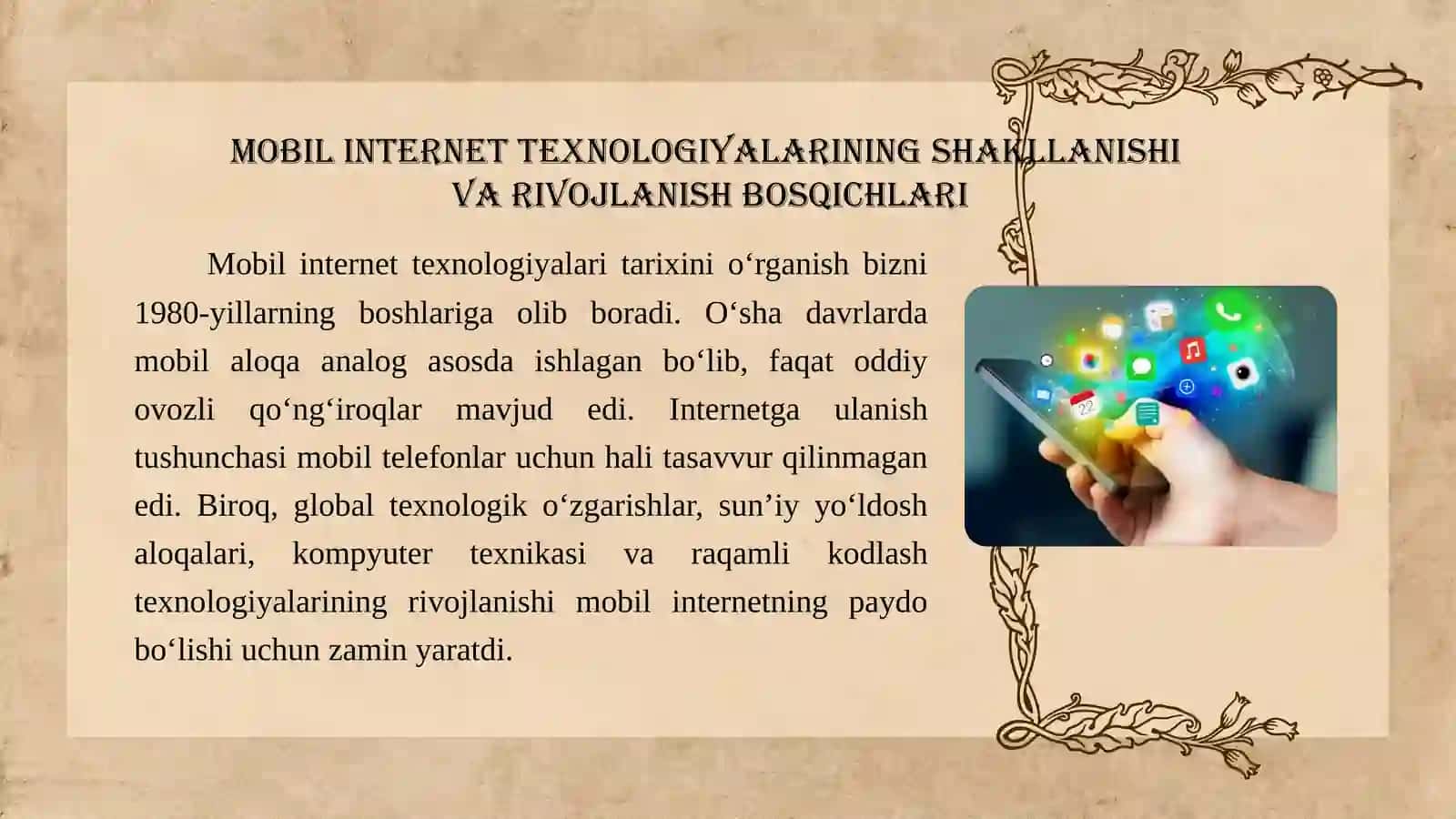 Mobil INTERNET TEXNOLOGIYALARI 3