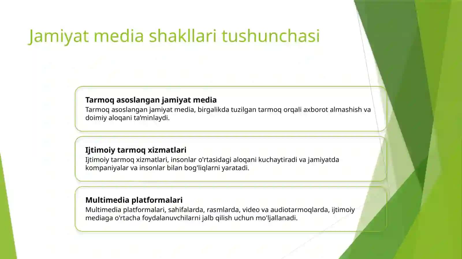 Mediasavodxonlik va axborot madaniyati fanidan tayyorlagan taqdimoti 3