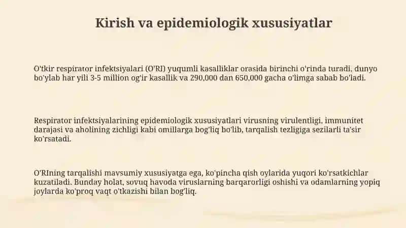 Nafas olish infeksiyalari epidemiologiyasi va profilaktikasining dolzarb muammolari 3
