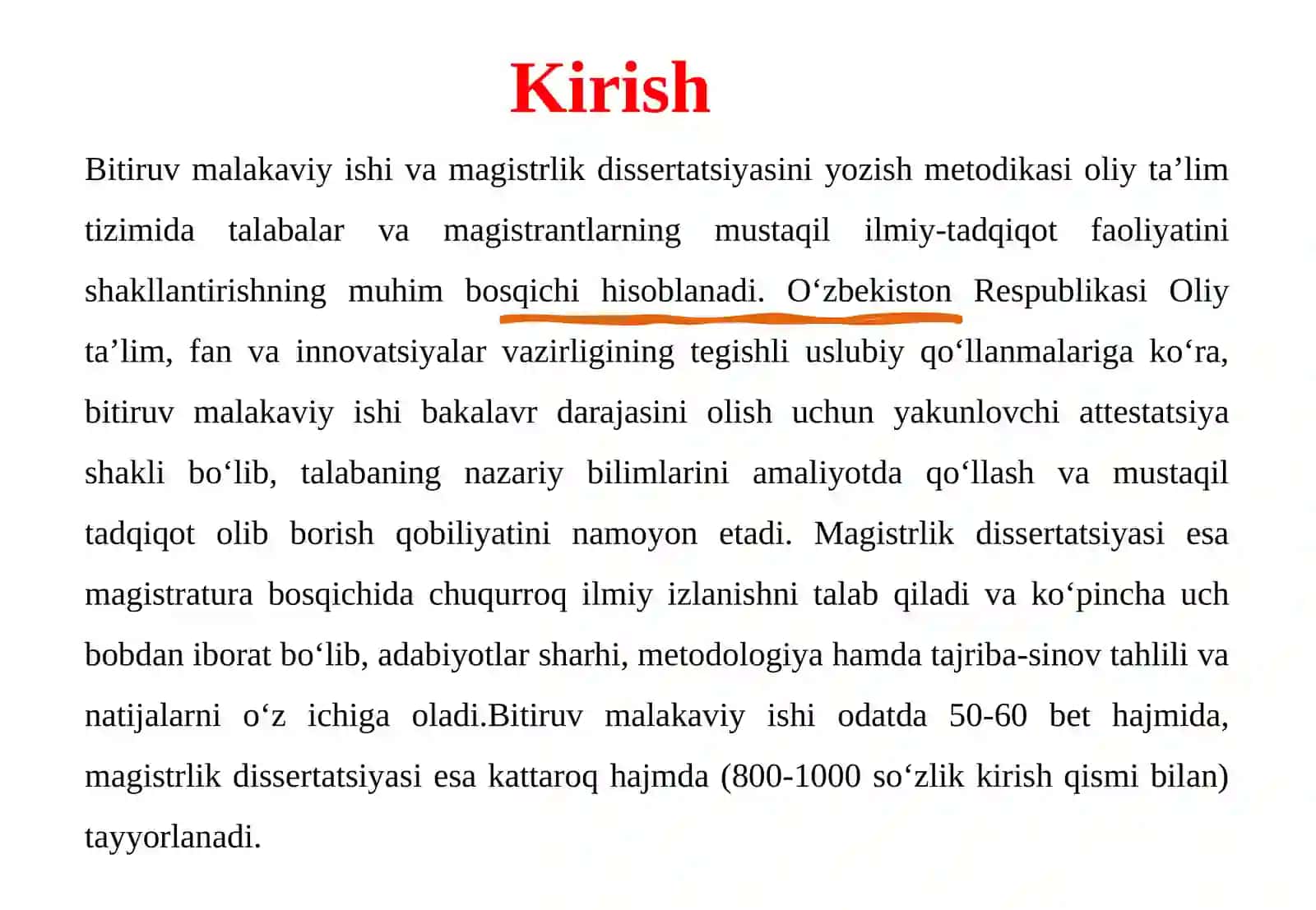 Bitiruv Malakaviy Ishi va Magistrlilik Dissertatsiyasini Yozish Metodikasi 3