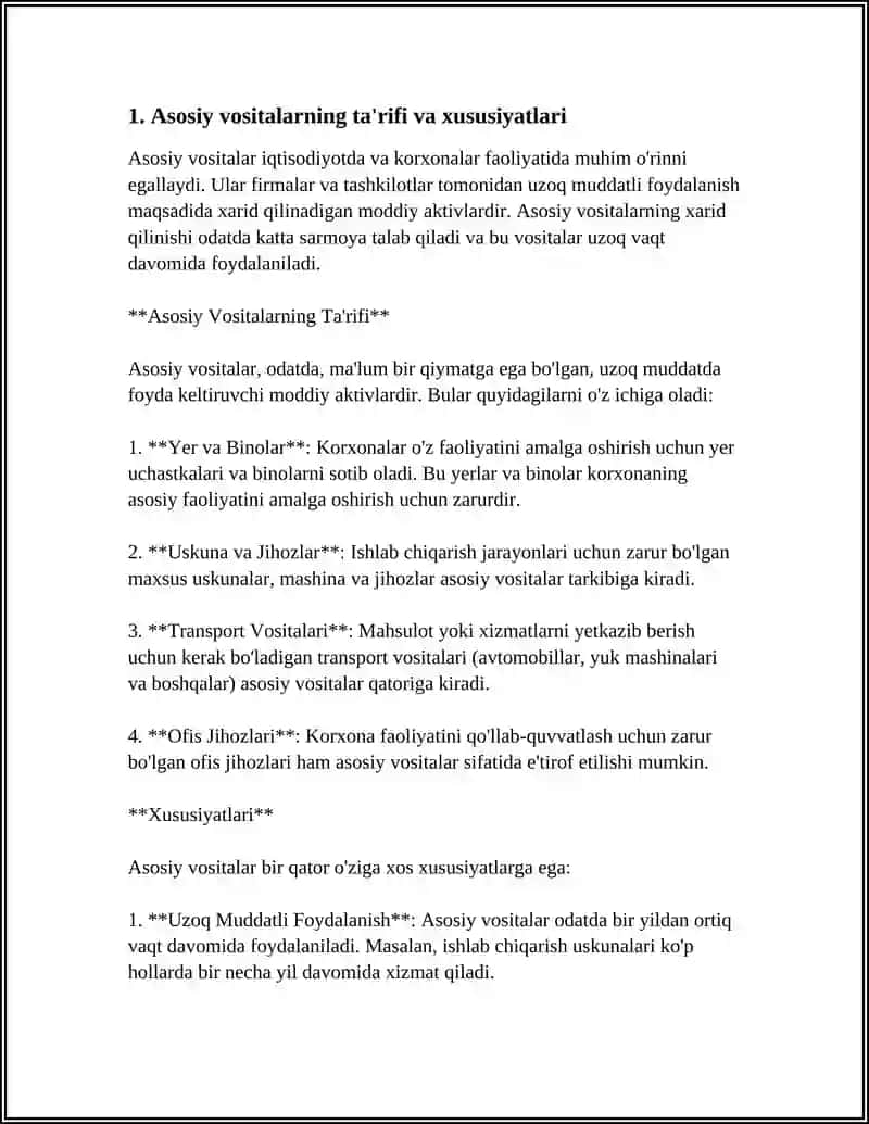 ASOSIY VOSITALAR HISOBINI YURITISH 3