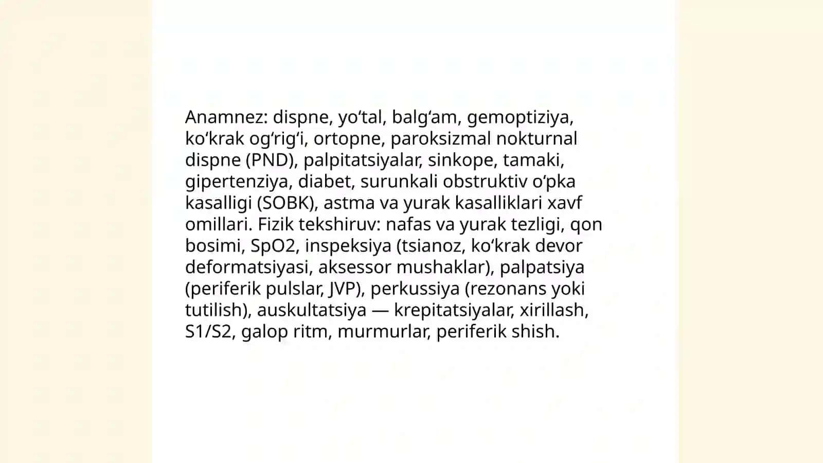 Tashqi nafas va yurak qon tomir tizimi funksiyasini tekshirish usullar 3