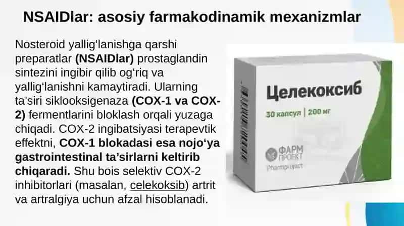 Artrit, artralgiya va belda og'riq sindromlarida dori vositalarini ratsional qo'llashga klinik-farmakologik yondashuv 3