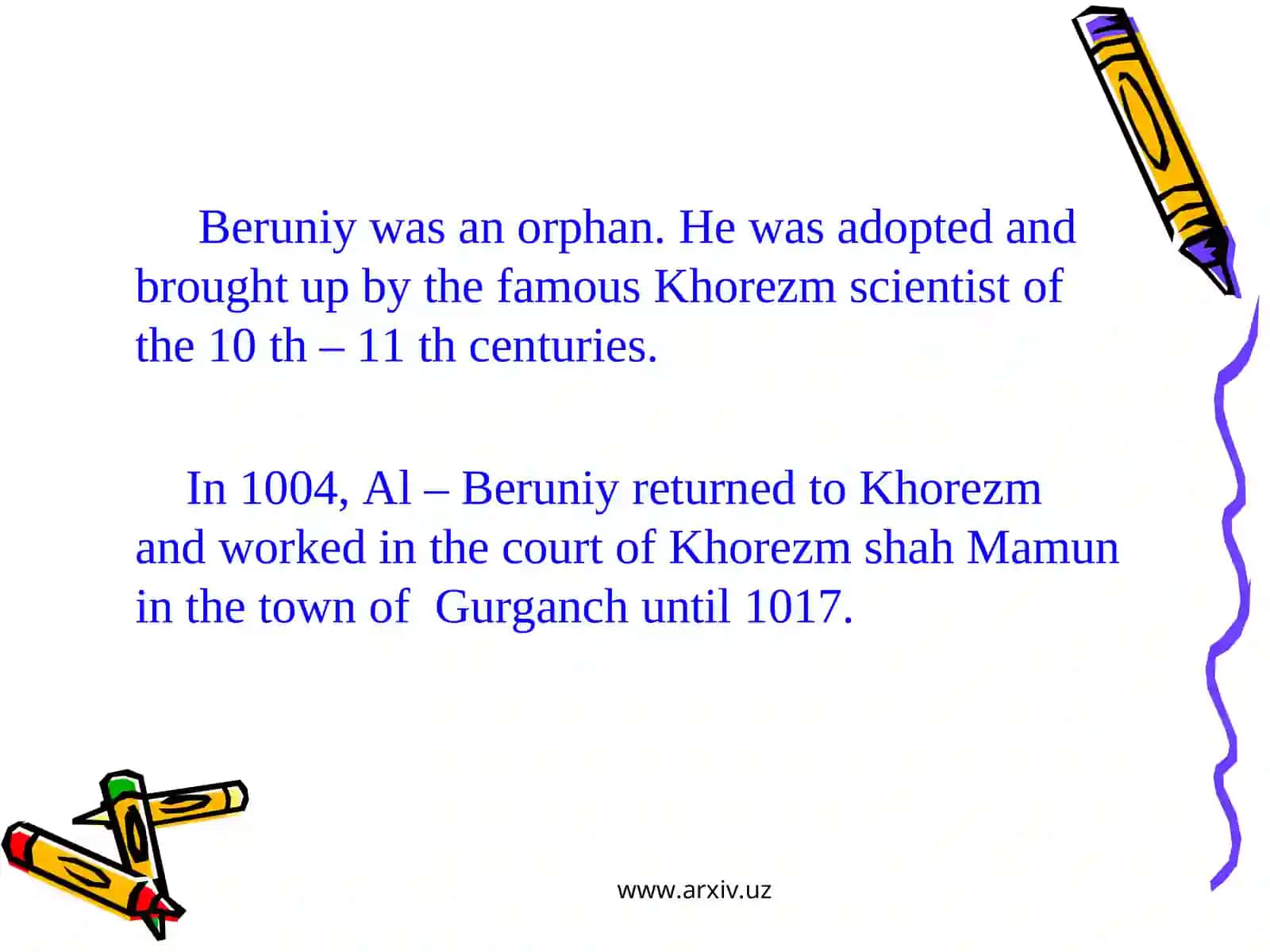 Abu Reikhan Muhammad Ahmad al – Beruniy 3