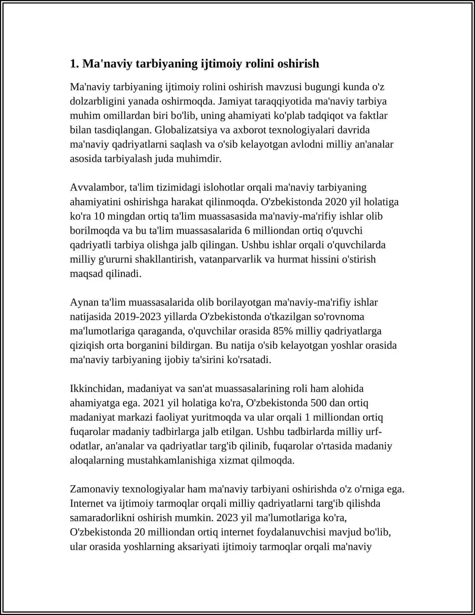YANGI ÒZBEKISTONDAGI AMALGA OSHIRILAYOTGAN MANAVIY ÒZGARISHLAR 3