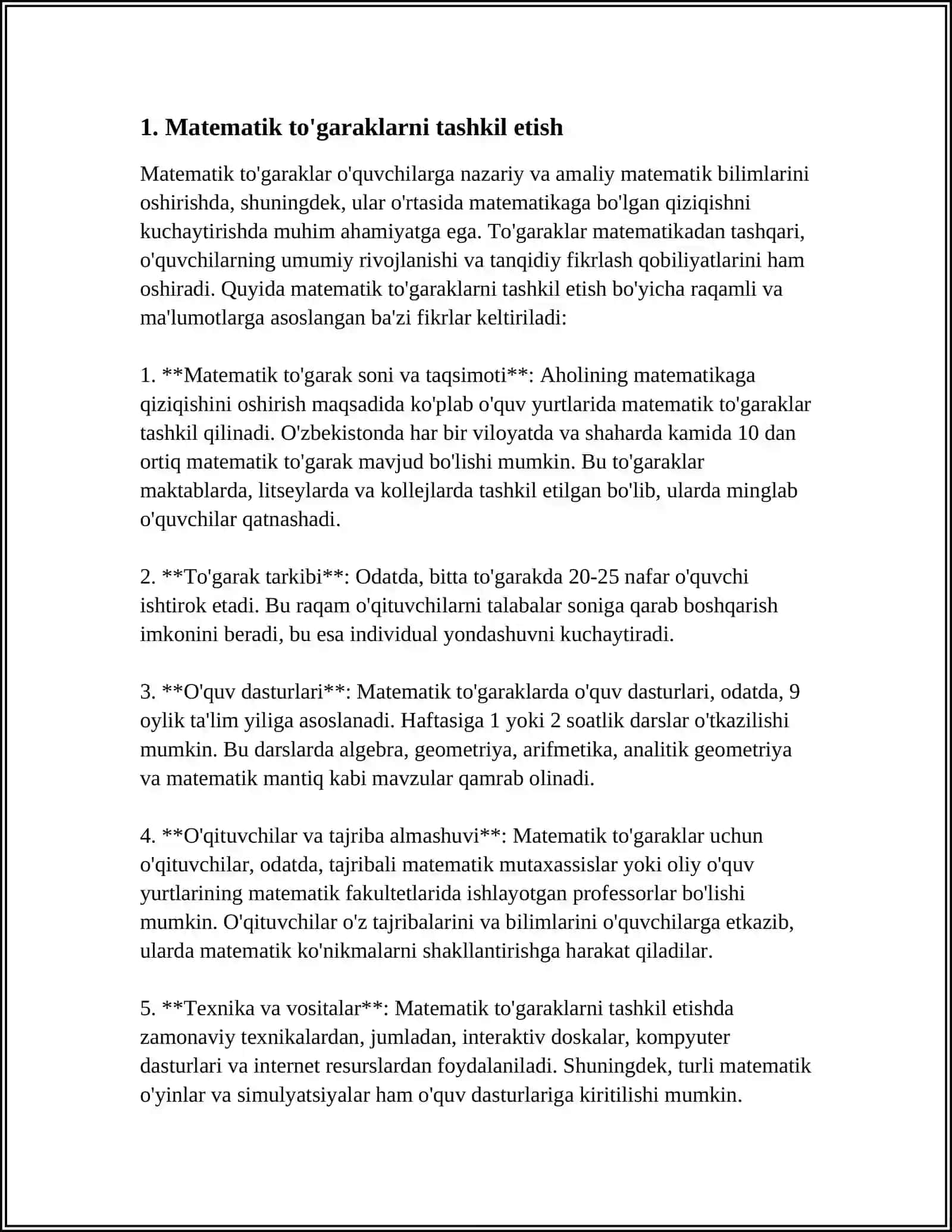 MATEMATIKA TO’GARAKLARNI O’TKAZISH METODIKASI (2-SINF MISOLIDA) 3
