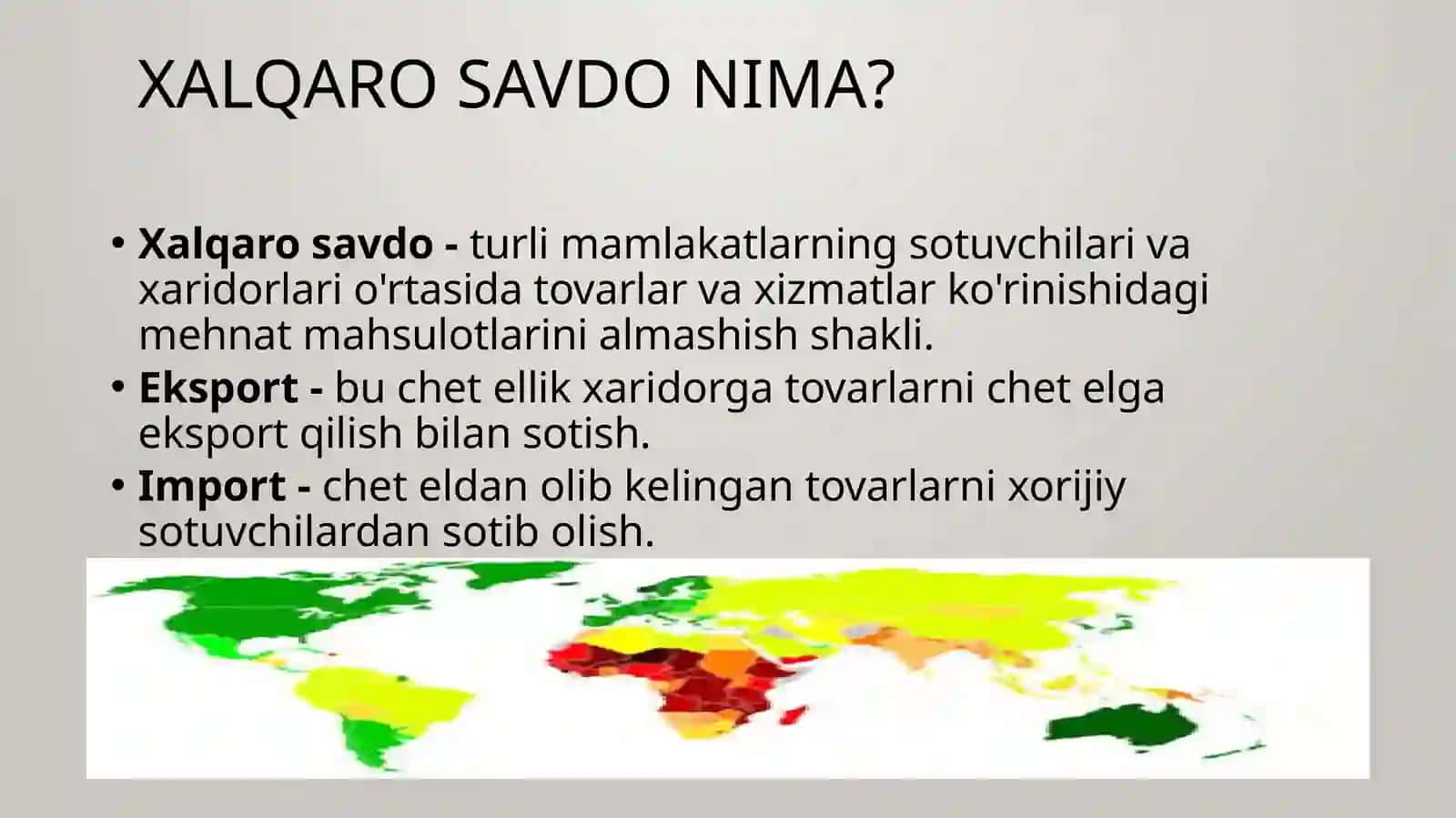 Xalqaro savdo nazariyasi 3