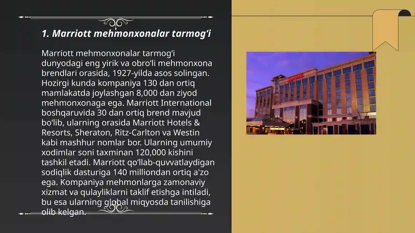 Marriott mehmonxonalar tarmog‘i 3