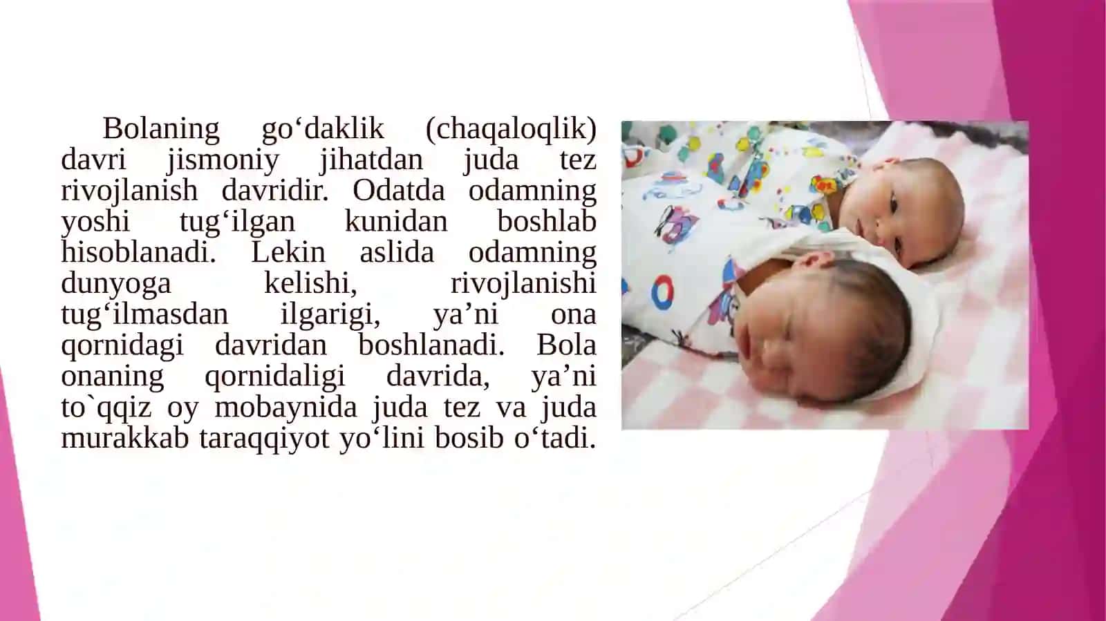 Go‘daklik davrida harakat funksiyalari va predmetlar bilan harakatlanishni rivojlanishi 3