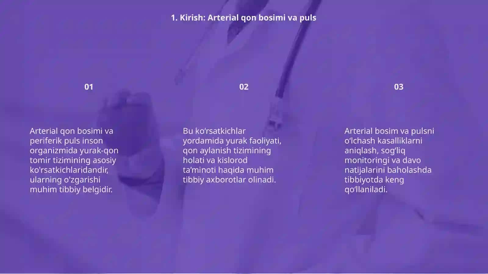 Arterial qon bosimi va periferik pulsni tibbiyotda ahamiyati 3