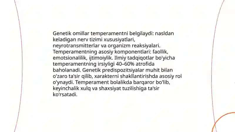 Xarakter shakllanishiga taʼsir etuvchi omillar. Xarakter strukturasi 3