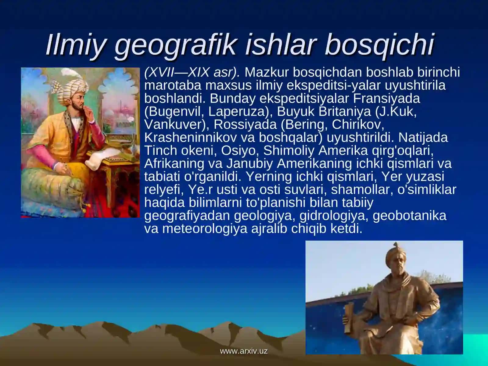 Umumiy Yer bilimining rivojlanish tarixi 3