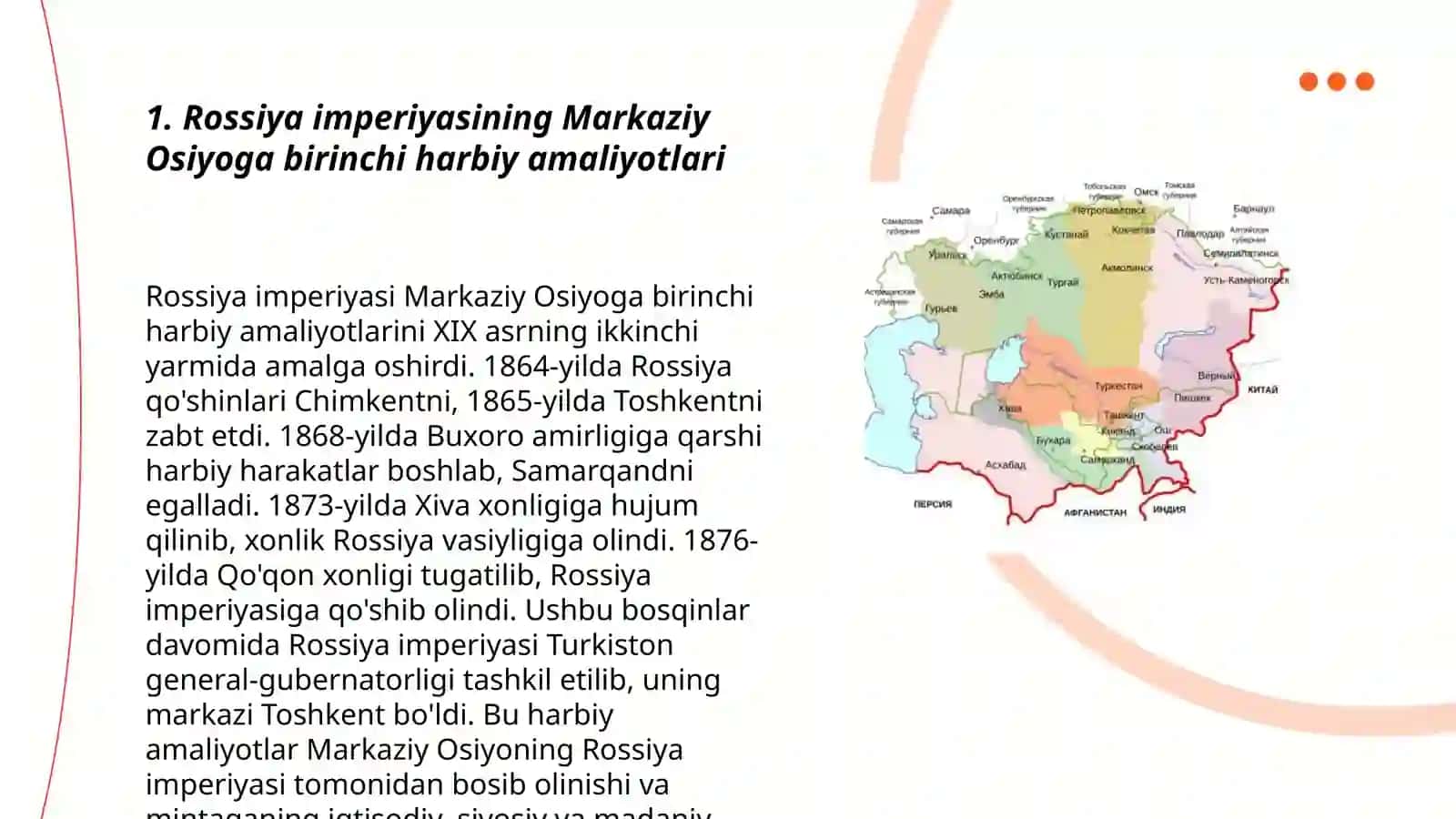 Rossiya imperiyasining Òrta Osiyoga harbiy yurishlari 3