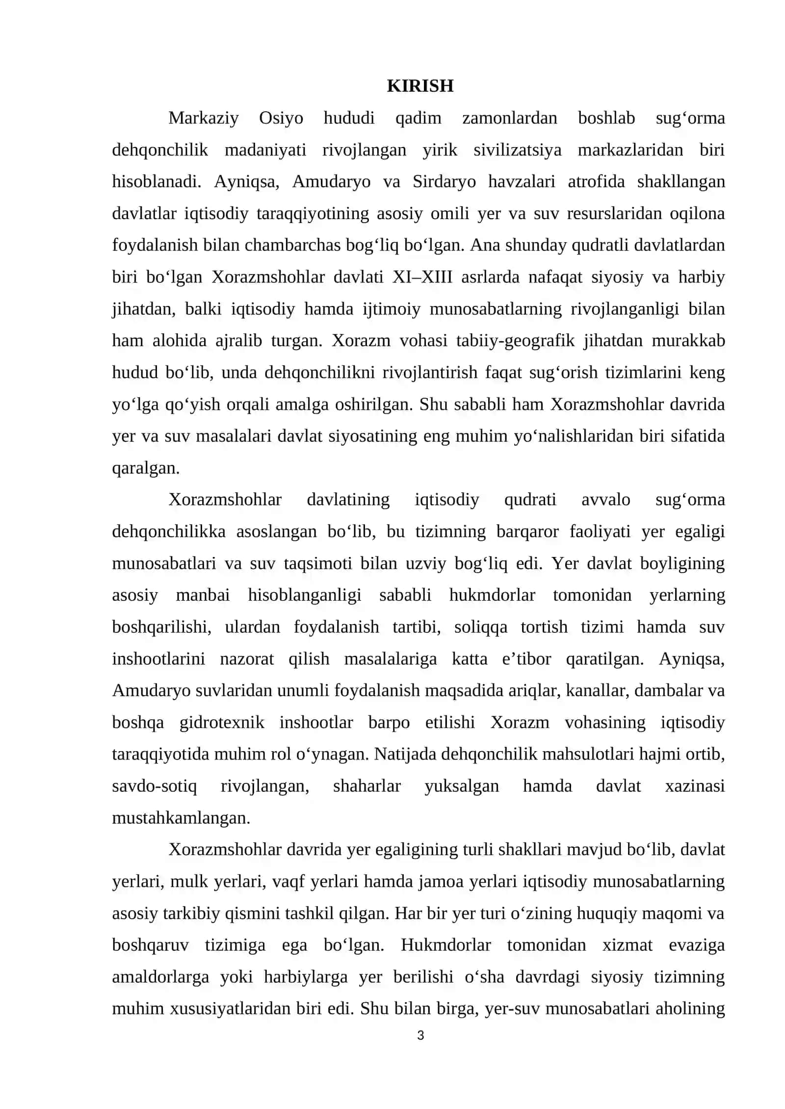 Xorazmshohlar davrida yer va suv munosabatlari 3