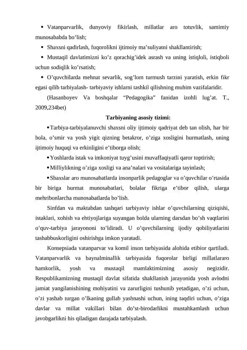 Jahon tarbiyaviy kontseptsiyalari sinfdan va maktabdan tashqari tarbiyaviy ishlar konsepsiyasi 3
