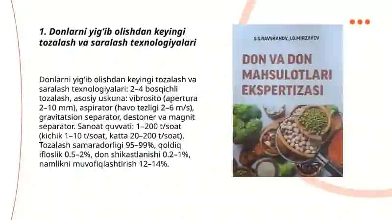 Don va don mahsulotlarini saqlash va qayta ishlash texnologiyasi 3