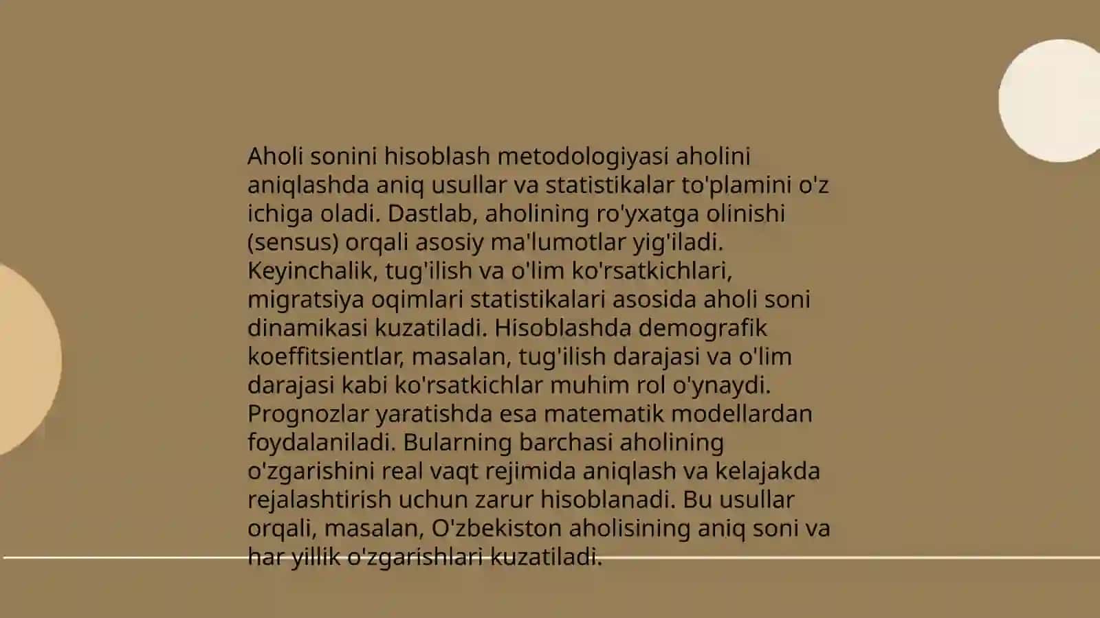 Aholi sonini hisoblash metodologiyasi 3