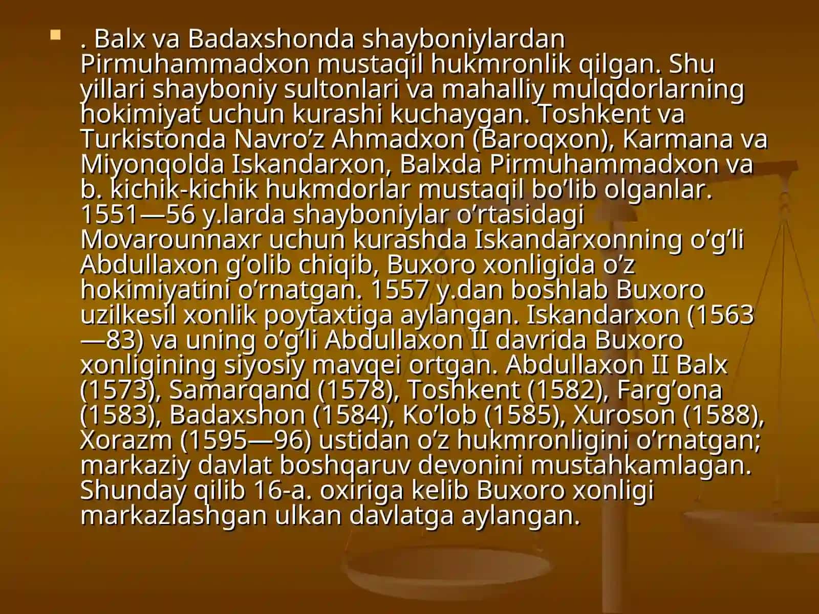 Buxoro, Xiva, Qo’qon xonliklarida ijtimoiy, iqtisodiy, madaniy hayot 3