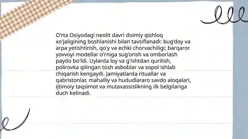 O'rta Osiyodagi neolit davri ibtidoiy manzilgohlar 3