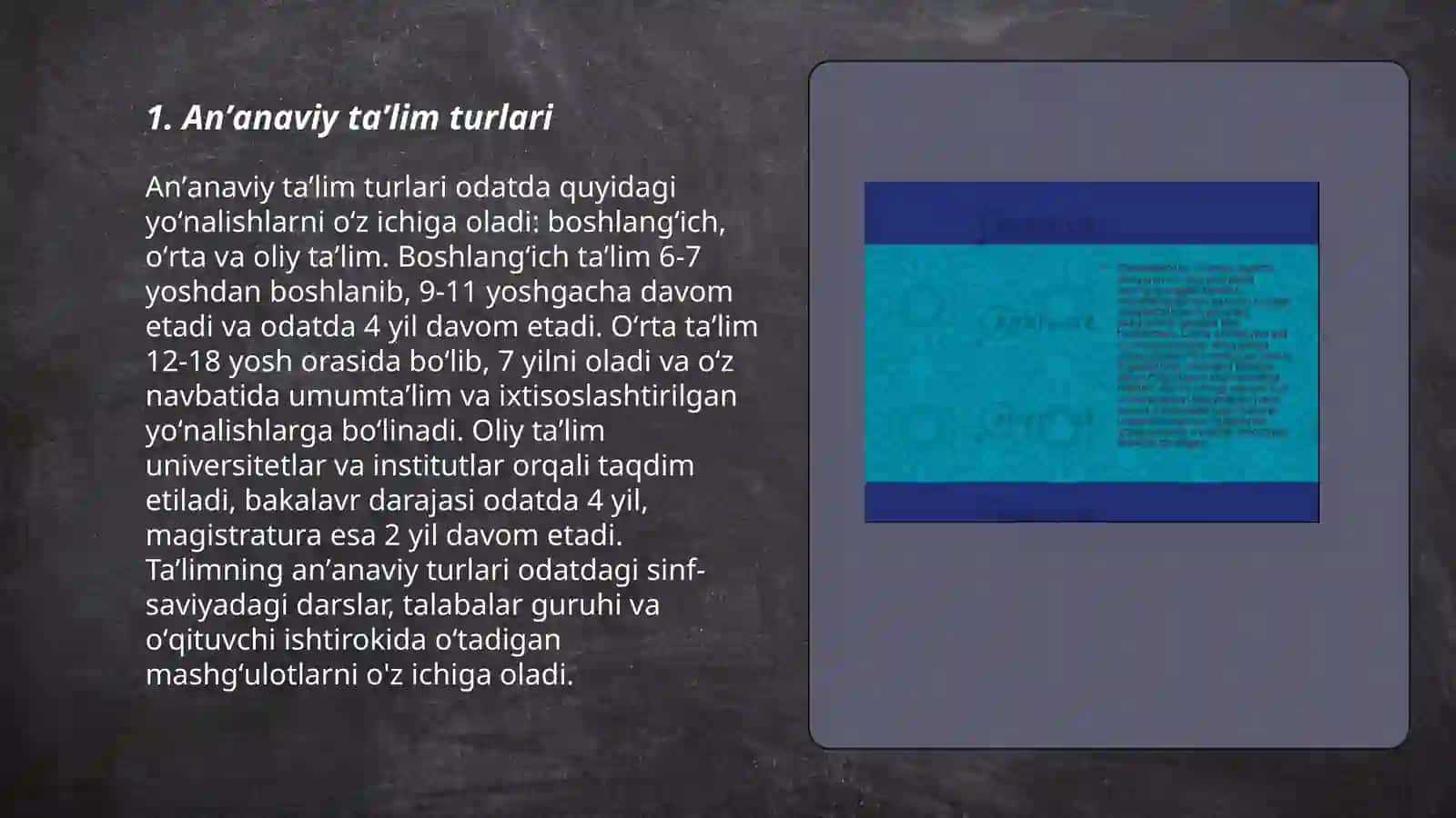 Taʼlimni tashkil etish turlari va shakillari 3