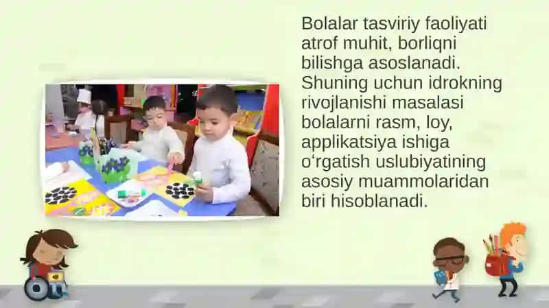 Maktabgacha yoshdagi bolalarni tasviriy qobiliyati va ijodkorligini rivojlantirish 3