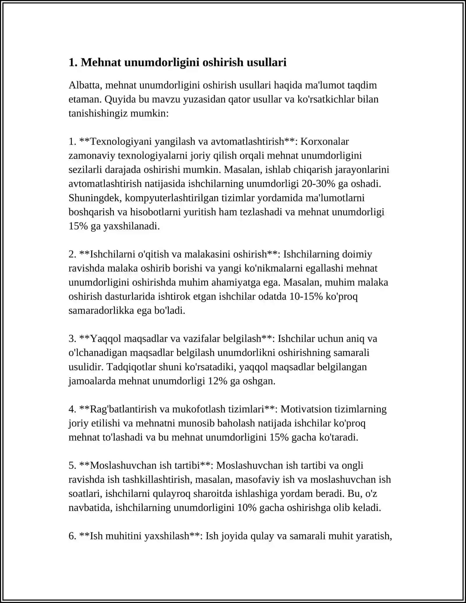 MEHNAT UNUMDORLIGINI TAHLILNI OʻTKAZISH 3