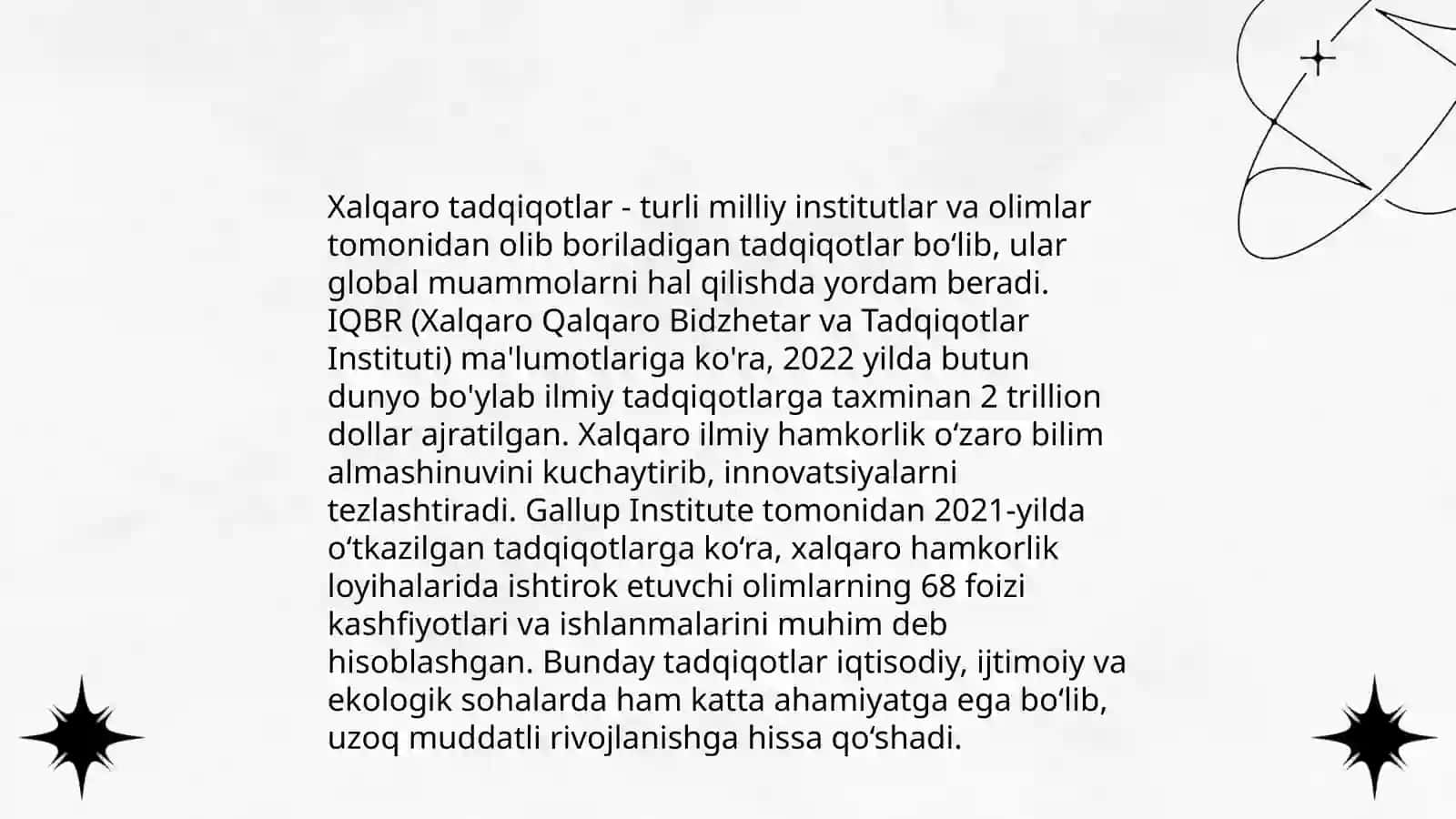 Xalqaro tadqiqotlar va ularning ahamiyati 3