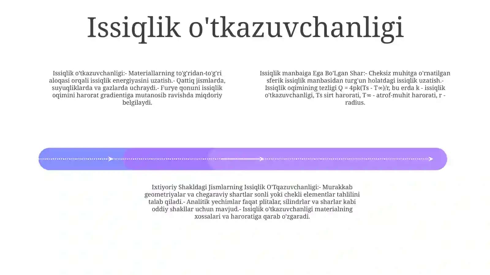 Issiqlik Manbasiga Ega Bo'Lgan Shar,Ixtiyoriy Shakldagi JismlarningIssiqlikO'Tkazuvchanligi 3
