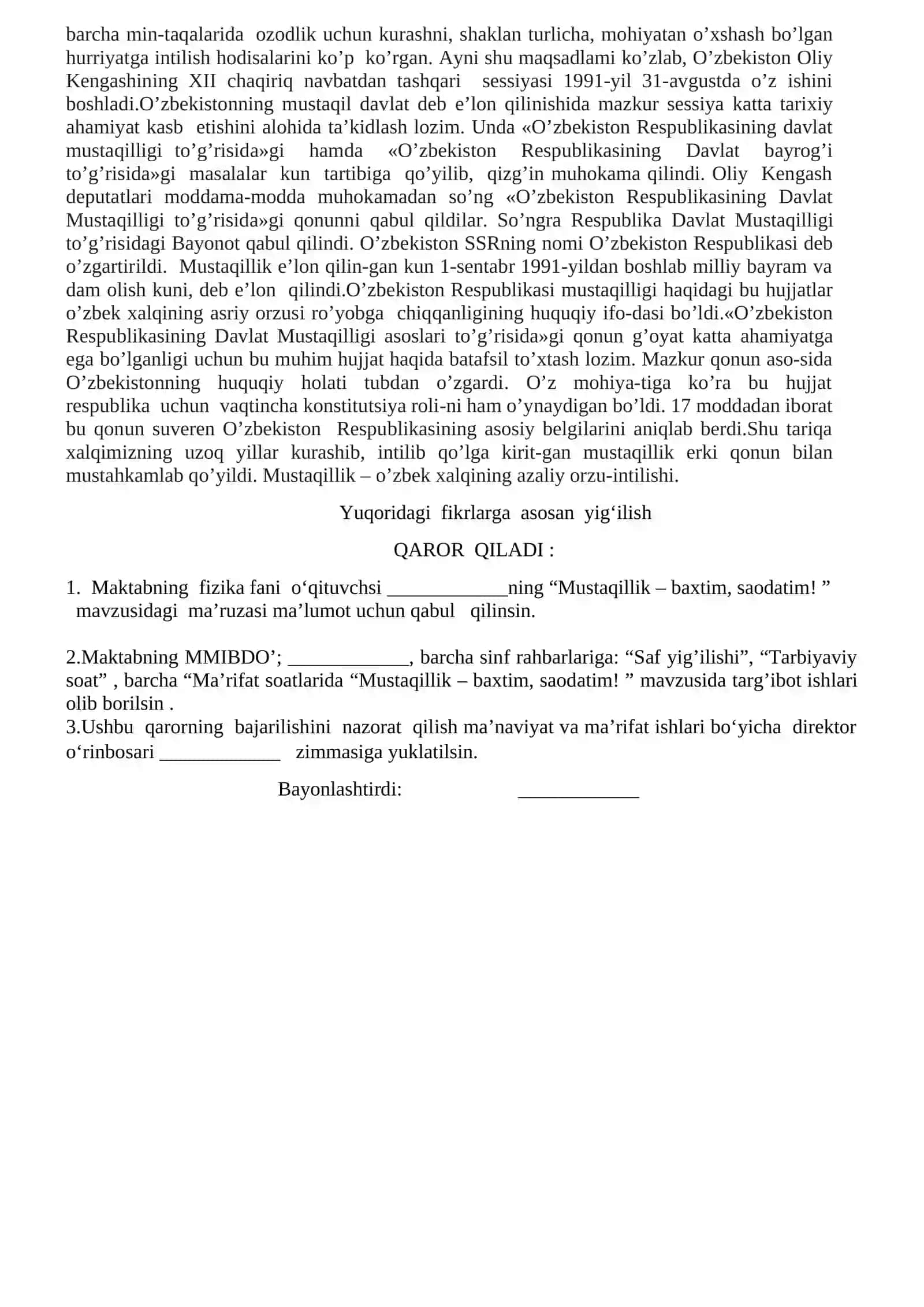 Mustaqillik – baxtim, saodatim! 3