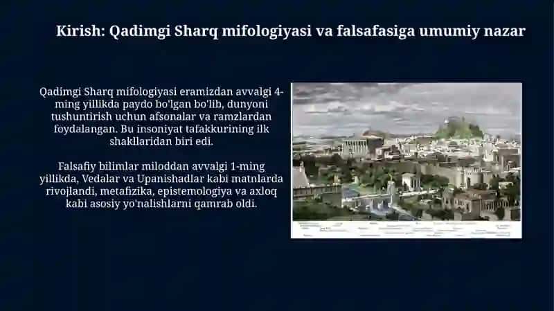 Qadimgi Sharqda asotiriy tasavvurlar va falsafiy bilimlarning paydo bo'lishi 3