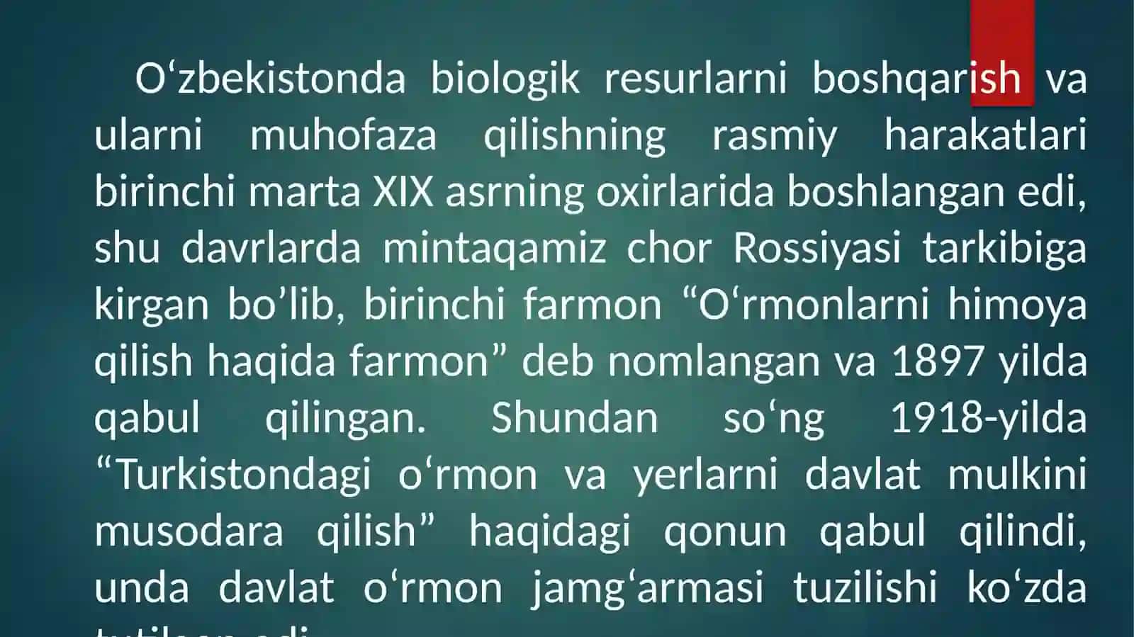 Bioxilma - xillikni saqlash va barqaror foydalanishning mavjud shart-sharoitlari 3